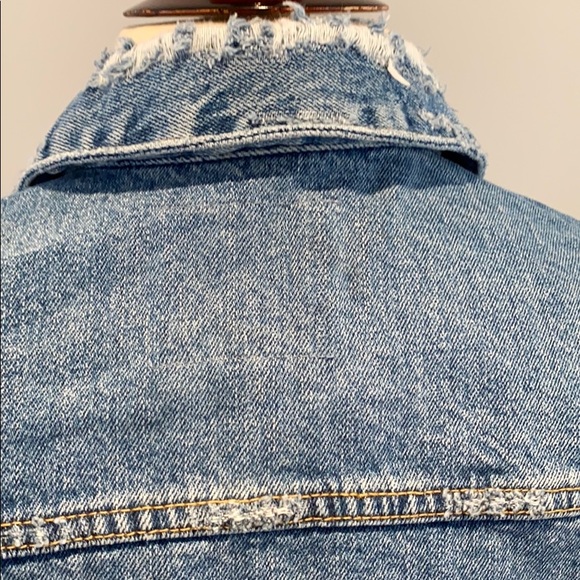 Zara by TRF Distressed Women’s Jean Jacket - Picture 6 of 7